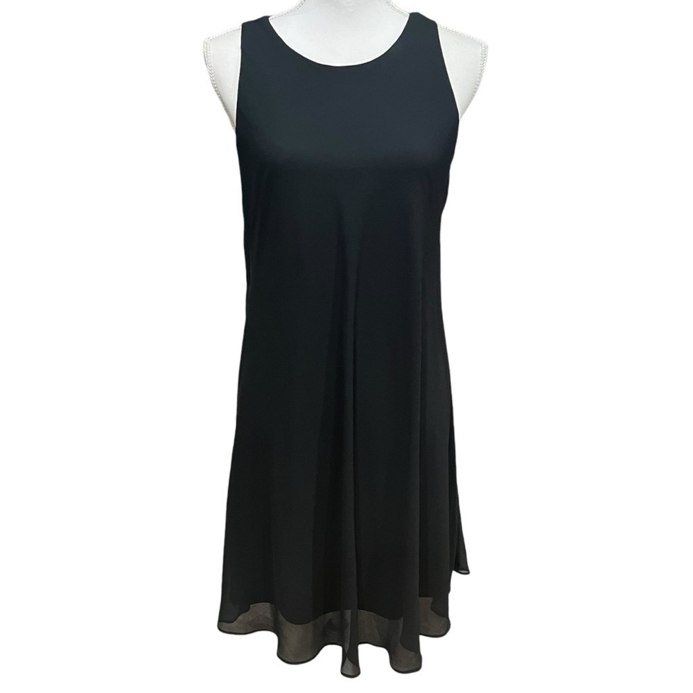 Lauren‎ Ralph Lauren Black Sleeveless Jersey Trapeze Swing Lined Dress -Size 8